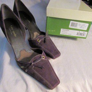 kate spade suede shoes "Belmont" 8B, eggplant LIKE NEW